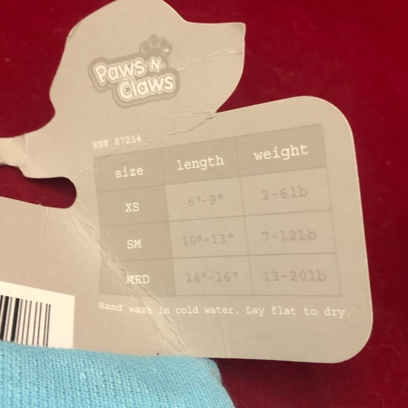 Paws N Claws Short Sleeve Dog Tee Shirts - 2 XS Shirts with Peace Sign and Paws - Picture 9 of 9